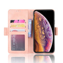 Wallet Style Skin Feel Calf Pattern Leather Case For iPhone 11 ,with Separate Card Slot(Pink)