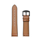 For Samsung Galaxy Watch Active 2 22mm Leather Eyelet Sport Watch Band(Brown)
