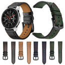 For Samsung Galaxy Watch Active 2 22mm Leather Eyelet Sport Watch Band(Brown)