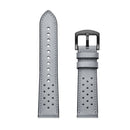 For Samsung Galaxy Watch Active 20mm Leather Eyelet Sport Watch Band (Grey)