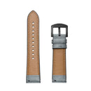 For Samsung Galaxy Watch Active 20mm Leather Eyelet Sport Watch Band (Grey)