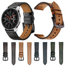 For Samsung Galaxy Watch Active 20mm Leather Eyelet Sport Watch Band (Grey)