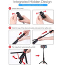M18 Portable Selfie Stick Remote Control Mobile Phone Holder(Pink)