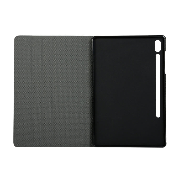ENKAY Denim Pattern Horizontal Flip Leather Case with Holder for Galaxy Tab S6 10.5 T860 / T865(Black)
