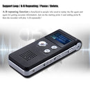 SK-012 8GB Voice Recorder USB Professional Dictaphone Digital Audio With WAV MP3 Player VAR Function Record(Black)