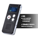 SK-012 8GB Voice Recorder USB Professional Dictaphone Digital Audio With WAV MP3 Player VAR Function Record(Black)