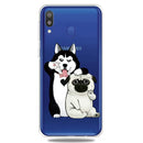 For Galaxy A20 / A30 3D Pattern Printing Extremely Transparent TPU Phone Case(Self-portrait Dog)