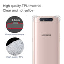 For Samsung Galaxy A80 / A90 Four-Corner Anti-Drop Ultra-Thin Transparent TPU Phone Case