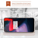 For Oneplus 6 MOFI Rui Series Classical Leather Flip Leather Case With Bracket Embedded Steel Plate All-inclusive(Black)