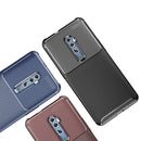 For OPPO Reno2 Carbon Fiber Texture Shockproof TPU Case(Black)