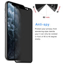 For iPhone 11 Pro / XS / X ENKAY Hat-Prince 0.26mm 9H 2.5D Privacy Anti-glare Full Screen Tempered Glass Film