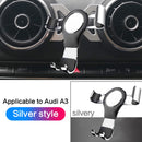 Suitable For Audi A3/S3 Car Mobile Phone Bracket Air Outlet Suction Cup From Gravity(Black)