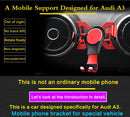 Suitable For Audi A3/S3 Car Mobile Phone Bracket Air Outlet Suction Cup From Gravity(Black)