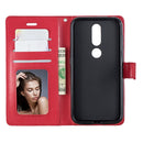 For Nokia 4.2 Crazy Horse Texture Horizontal Flip Leather Case with Holder & Card Slots & Wallet & Photo Frame(Red)