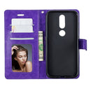For Nokia 4.2 Crazy Horse Texture Horizontal Flip Leather Case with Holder & Card Slots & Wallet & Photo Frame(Purple)