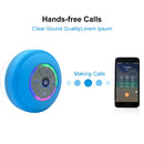 BTS-09 Wireless Bluetooth Speaker Waterproof Led FM Radio Subwoofer Bluetooth Column TF Card Suction Cup Mini Shower Speaker(Black)