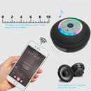 BTS-09 Wireless Bluetooth Speaker Waterproof Led FM Radio Subwoofer Bluetooth Column TF Card Suction Cup Mini Shower Speaker(Black)