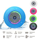 BTS-09 Wireless Bluetooth Speaker Waterproof Led FM Radio Subwoofer Bluetooth Column TF Card Suction Cup Mini Shower Speaker(Blue)