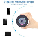 BTS-09 Wireless Bluetooth Speaker Waterproof Led FM Radio Subwoofer Bluetooth Column TF Card Suction Cup Mini Shower Speaker(Blue)