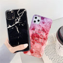 For iPhone 11 TPU Smooth Marbled IMD Mobile Phone Case(Sapphire Blue F25)