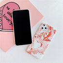For iPhone 11 TPU Smooth Marbled IMD Mobile Phone Case(Snowflake Powder F21)