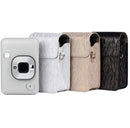 Richwell Brushed Camera Case PU Leather Case for Fujifilm Instax Mini Liplay Instant Camera(White)