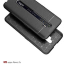 For OPPO Reno2 Z Litchi Texture TPU Shockproof Case(Navy Blue)