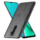 For OPPO A9 2020 / A5 2020 / A11X Shockproof Crocodile Texture PC + PU Case(Black)