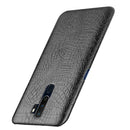 For OPPO A9 2020 / A5 2020 / A11X Shockproof Crocodile Texture PC + PU Case(Black)