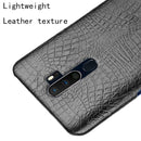For OPPO A9 2020 / A5 2020 / A11X Shockproof Crocodile Texture PC + PU Case(Black)
