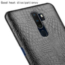 For OPPO A9 2020 / A5 2020 / A11X Shockproof Crocodile Texture PC + PU Case(Black)