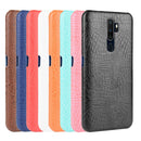 For OPPO A9 2020 / A5 2020 / A11X Shockproof Crocodile Texture PC + PU Case(Black)