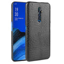 For Oppo Reno2 Z Shockproof Crocodile Texture PC + PU Case(Black)