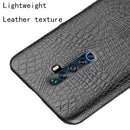 For Oppo Reno2 Z Shockproof Crocodile Texture PC + PU Case(Black)