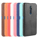 For Oppo Reno2 Z Shockproof Crocodile Texture PC + PU Case(Black)