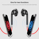 BT313 Magnetic Earbuds Sport Wireless Headphone Handsfree bluetooth HD Stereo Bass Headsets with Mic(White)