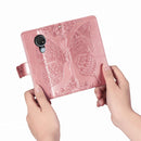 For Nokia 6.2 / 7.2 Butterfly Love Flower Embossed Horizontal Flip Leather Case with Bracket Lanyard Card Slot Wallet(Rose Gold)