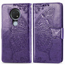 For Nokia 6.2 / 7.2 Butterfly Love Flower Embossed Horizontal Flip Leather Case with Bracket Lanyard Card Slot Wallet(Dark Purple)
