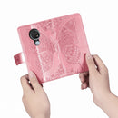 For Nokia 6.2 / 7.2 Butterfly Love Flower Embossed Horizontal Flip Leather Case with Bracket Lanyard Card Slot Wallet(Pink)