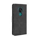 For Nokia 7.2 / 6.2 Wallet Style Skin Feel Calf Pattern Leather Case ï¼Œwith Separate Card Slot(Black)