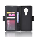 For Nokia 7.2 / 6.2 Wallet Style Skin Feel Calf Pattern Leather Case ï¼Œwith Separate Card Slot(Black)