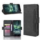 For Nokia 7.2 / 6.2 Wallet Style Skin Feel Calf Pattern Leather Case ï¼Œwith Separate Card Slot(Black)