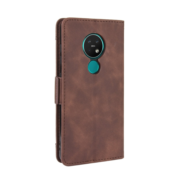 For Nokia 7.2 / 6.2 Wallet Style Skin Feel Calf Pattern Leather Case ï¼Œwith Separate Card Slot(Brown)
