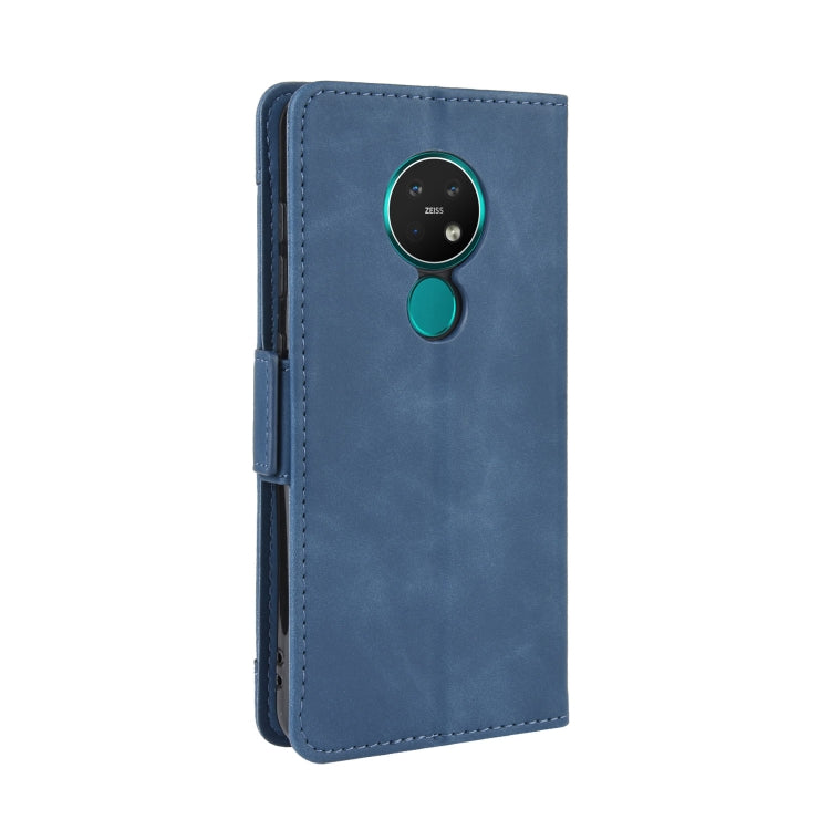 For Nokia 7.2 / 6.2 Wallet Style Skin Feel Calf Pattern Leather Case ï¼Œwith Separate Card Slot(Blue)