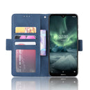 For Nokia 7.2 / 6.2 Wallet Style Skin Feel Calf Pattern Leather Case ï¼Œwith Separate Card Slot(Blue)