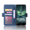 For Nokia 7.2 / 6.2 Wallet Style Skin Feel Calf Pattern Leather Case ï¼Œwith Separate Card Slot(Blue)