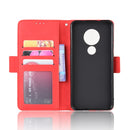 For Nokia 7.2 / 6.2 Wallet Style Skin Feel Calf Pattern Leather Case ï¼Œwith Separate Card Slot(Red)