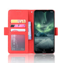 For Nokia 7.2 / 6.2 Wallet Style Skin Feel Calf Pattern Leather Case ï¼Œwith Separate Card Slot(Red)