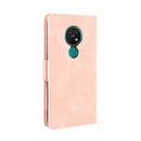 For Nokia 7.2 / 6.2 Wallet Style Skin Feel Calf Pattern Leather Case ï¼Œwith Separate Card Slot(Pink)