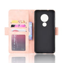 For Nokia 7.2 / 6.2 Wallet Style Skin Feel Calf Pattern Leather Case ï¼Œwith Separate Card Slot(Pink)